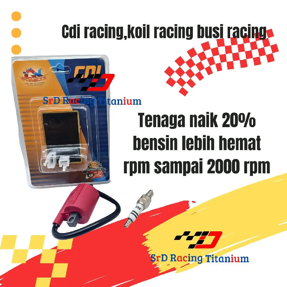 Paket upgrade cdi racing beat karbu koil racing busi racing Berkualitas untuk motor anda Mesin Bensin Motorcycle