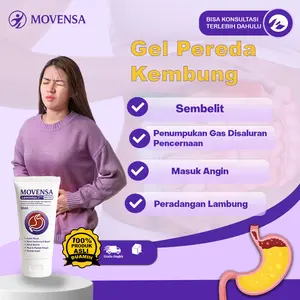 Movensa Gel Perut Sensasi Hangat, Gel Perawatan Sehari-hari untuk Atasi Perut Buncit, Kembung & Rasa Tidak Nyaman