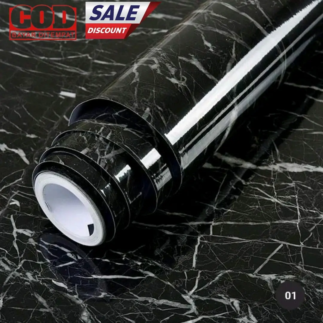 Wallpaper Dapur Anti Minyak Anti Air Dan Panas Motif Marmer Hitam Dan Putih Wallpaper Dinding Meja Dapur Sticker Walpeper Glossy