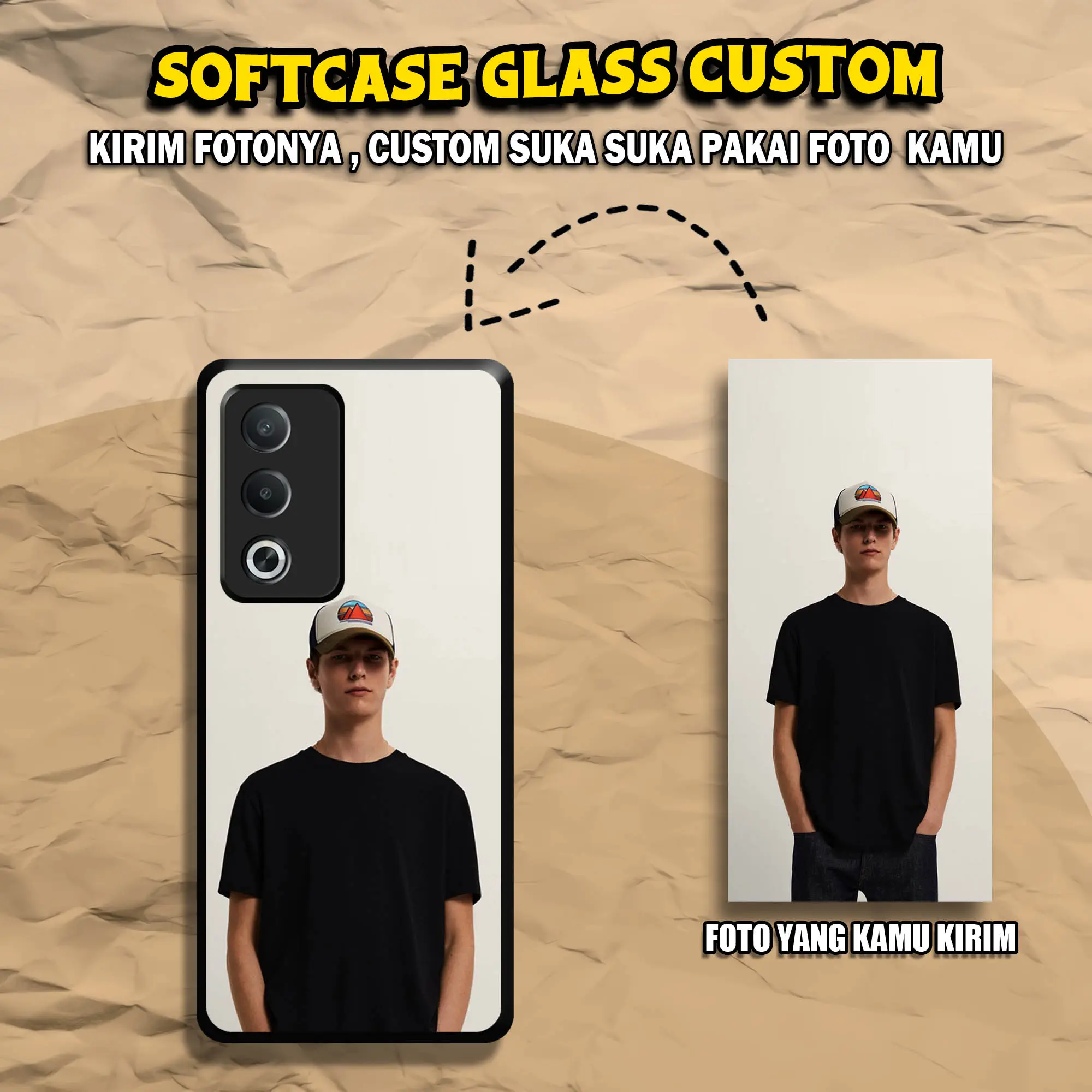 (CK) Custom Case Foto - Case Glass anti pecah For All type - Custom casing - Case custom kpop - Case korea
