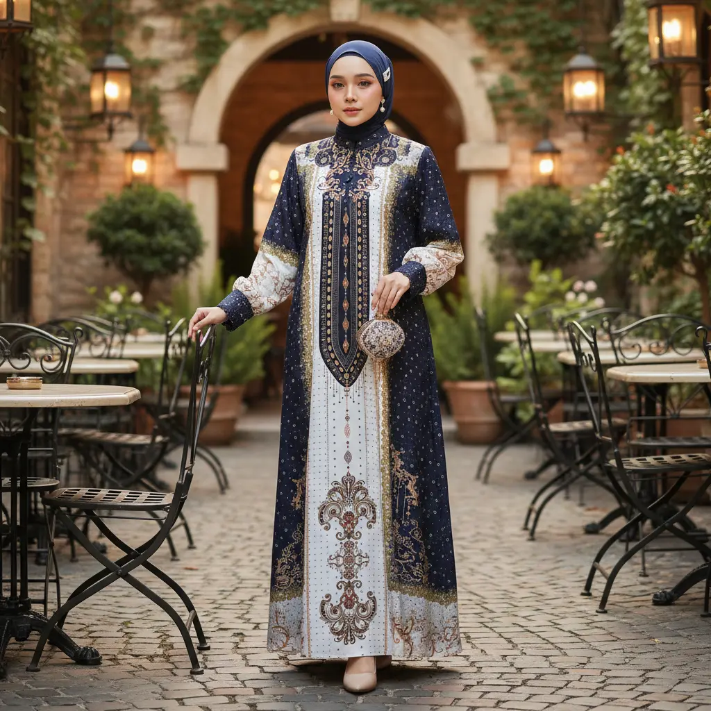 Gamis Saja Navy