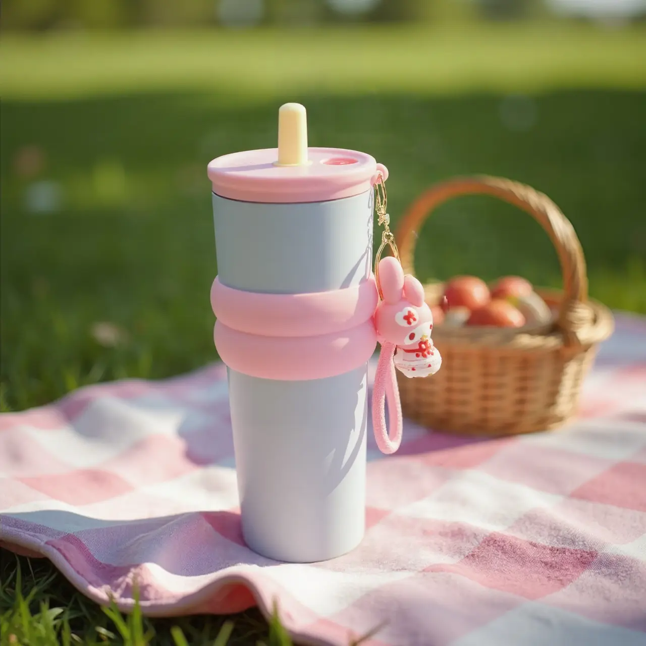 Creative 316 Stainless Steel Insulated Cup for Car with Straw