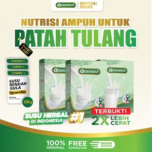 Paket 3 box Susu Herbal Solusi Patah Tulang Pengapuran tulang Keropos Osteoporosis Pegal Linu 200 Gram Original 100%
