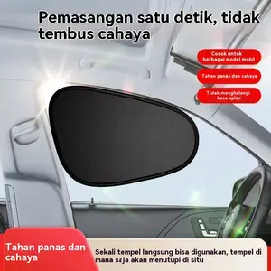 Kaca jendela mobil pelindung matahari baru, jendela samping pelindung panas dan sinar, tirai pelindung matahari mobil, tirai penutup jendela samping, tanpa pemasangan, tirai pelindung matahari jendela samping dengan daya rekat.