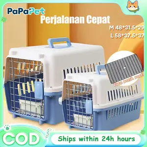 【Gajian Sale】Kandang Kucing dan anjing Ukuran Besar Pet Cargo untuk Traveling dengan Kunci Pintu Kuat cargo kucing jumbo Pet Cargo Kucing Tas travel Hewan Pet carrier Kandang Dengan Pintu Besi