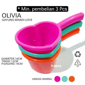 [OLIVIA] GAYUNG MANDI LOVE JUMBO GAYUNG MANDI PLASTIK KUALITAS DX