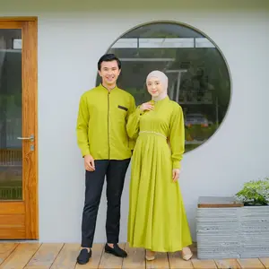 Baju Pasangan Suami Istri Gamis Ibu Syari Koko Panjang Pendek Outfit Kondangan Wanita Dress Pesta Mewah
