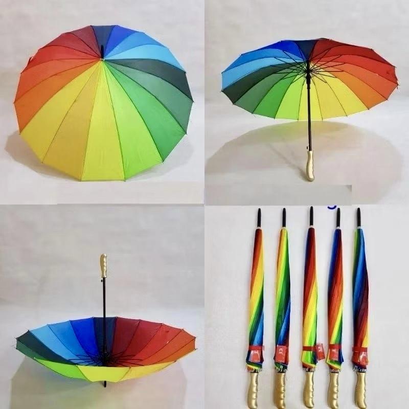 Payung Pelangi Jumbo Dewasa 95cm Golf Umbrella Outdoor GSF 4516 5