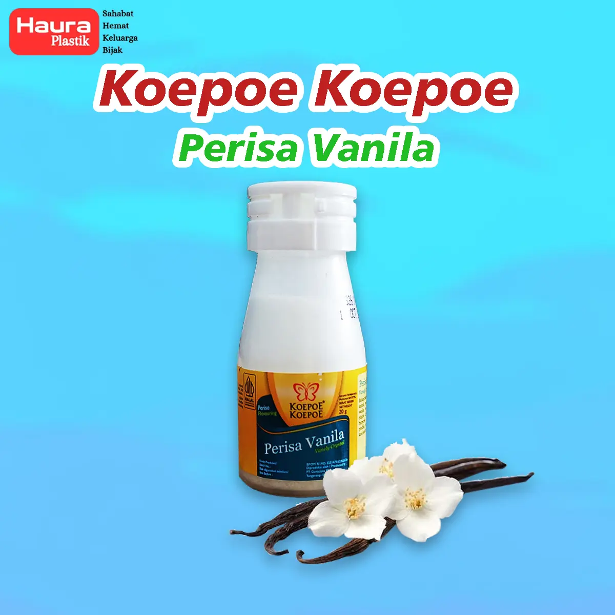 koepoe koepoe perisa vanila (vanili) vaneli crystal 20 gram vanili  bubuk vanilla  baking