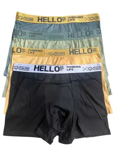 Hello On Me Promo 3 PCS Boxer Dalaman Pria Model Terbaru Cowok Premium Katun Nyaman Dewasa Pendek Import L XL XXL XXXL