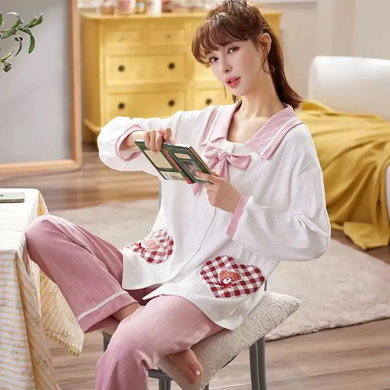 Baju tidur wanita lengan panjang celana panjang/ piyama wanita kekinian /piyama terpopuler Kaos 1