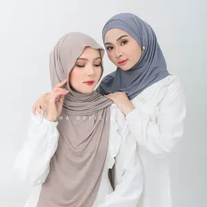 KALISHA X MIMA Pashmina Kaos Oval Rayon Anna Pashmina Oval Kaos Spandex