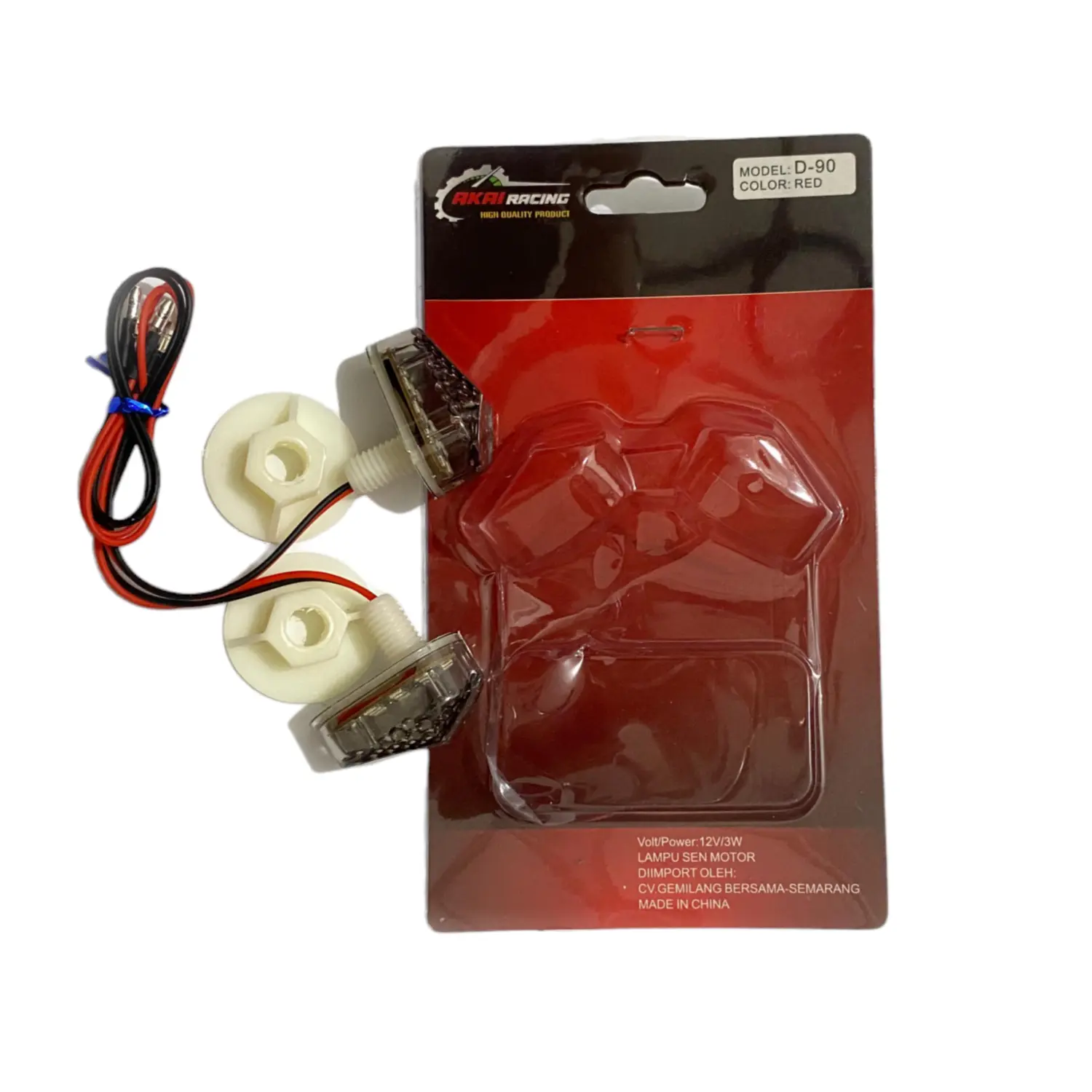 Sen Tempel Lampu Sein Tempel Oval Akai Racing D90 Universal R15,Cbr150r,Gsx,Ninja,R25 & Motor Lain Nya Fairing