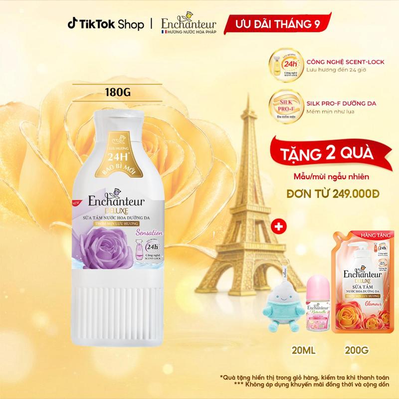 Sữa Tắm Nước Hoa Dưỡng Da Body Enchanteur Sensation 180gr