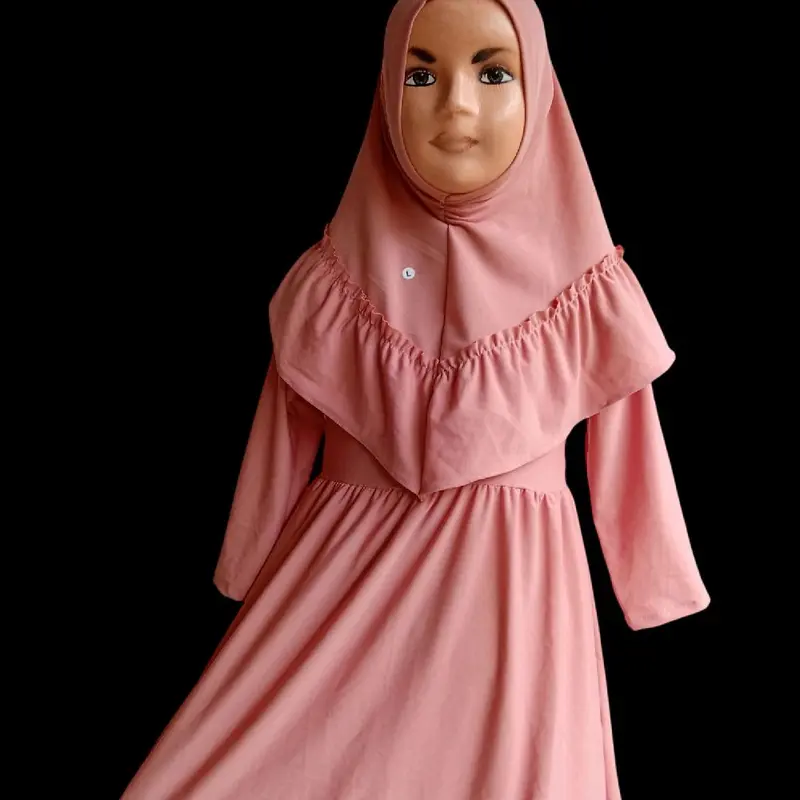 promo 100rb dapet 3 pcs gamis anak set hijab jersy Fashion 6