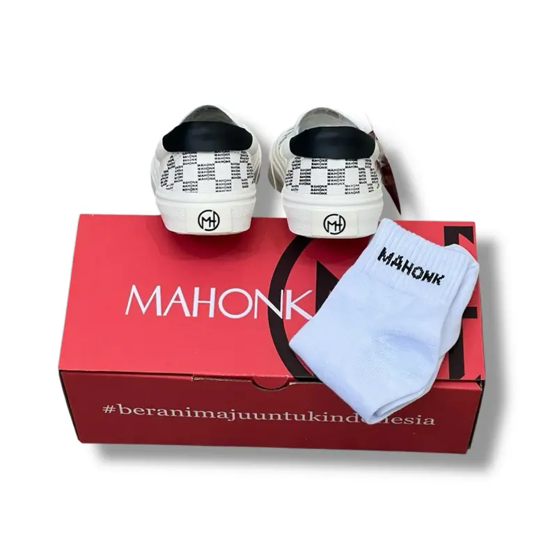 SEPATU MAHONK - Slip On New Arrival Bisa Cod Motif Catur Og Mahonk Full cream 5