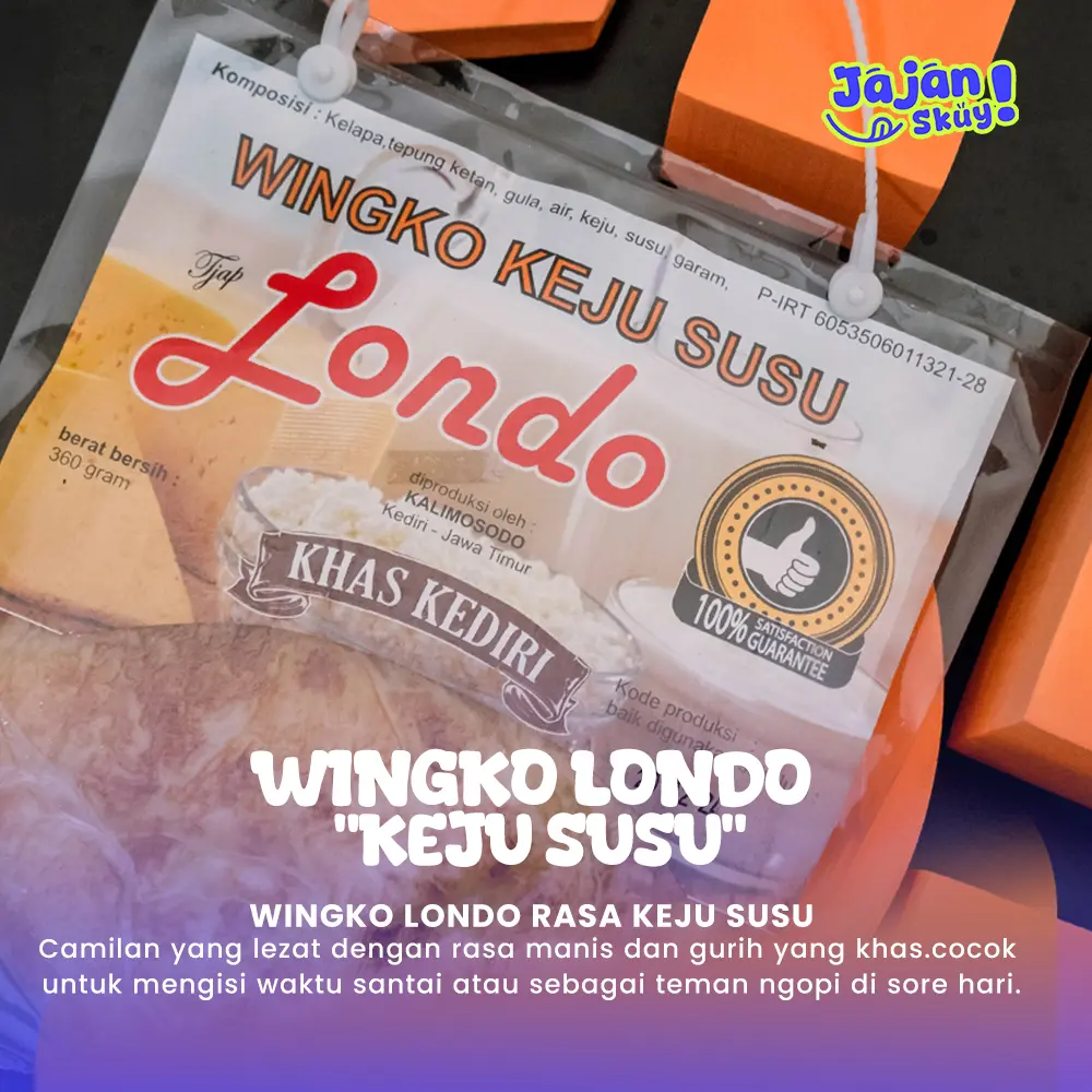 Wingko Tjap Londo Rasa Keju Susu - Kue Basah Khas Kediri - Snack Siap
