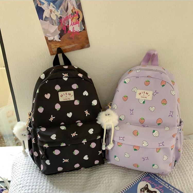 Mismi Joy Bag Tas Ransel Wanita Korean Style Strawberry Love School Backpack Perempuan Trendy - 42J 4