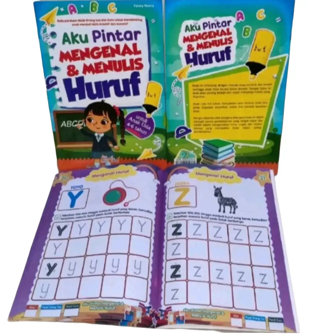Buku Belajar Aku Pintar Mengenal & Menulis Huruf / untuk anak usia 4 sampai 6 tahun Books