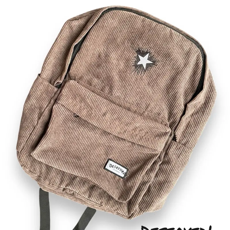 DESERVED-TAS RANSEL TAS SEKOLAH BACKPACK CORDUROY STARNOVA BAHAN KODUROY Wanita 3