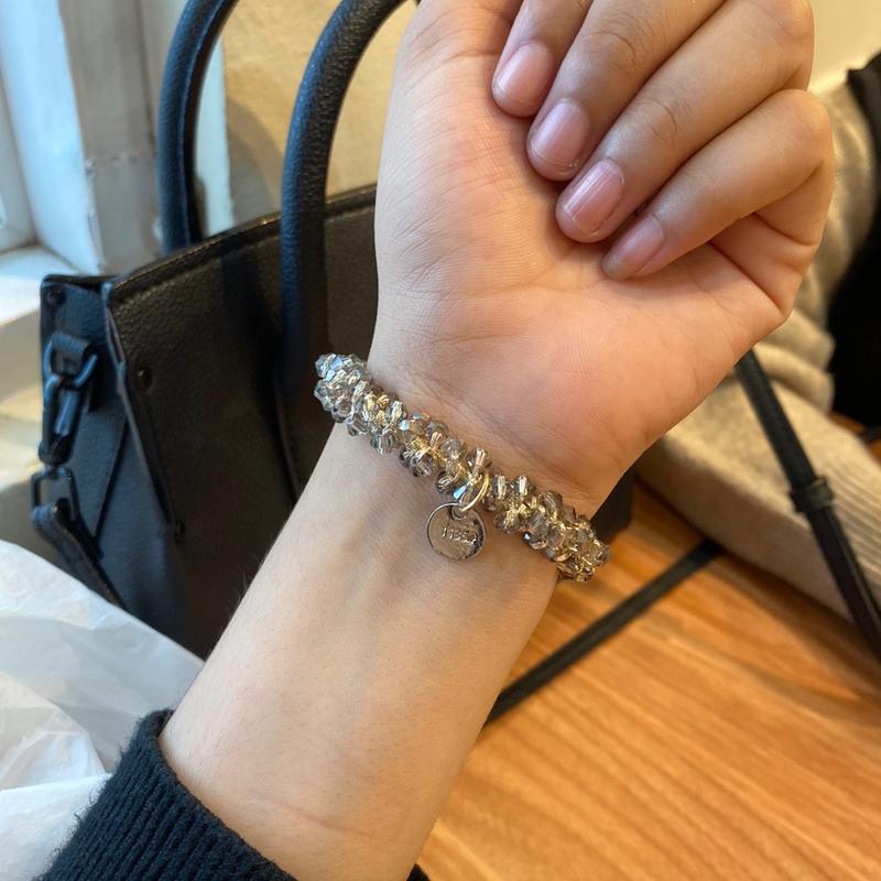 Gelang aksen kristal tampa inisial Huruf 7