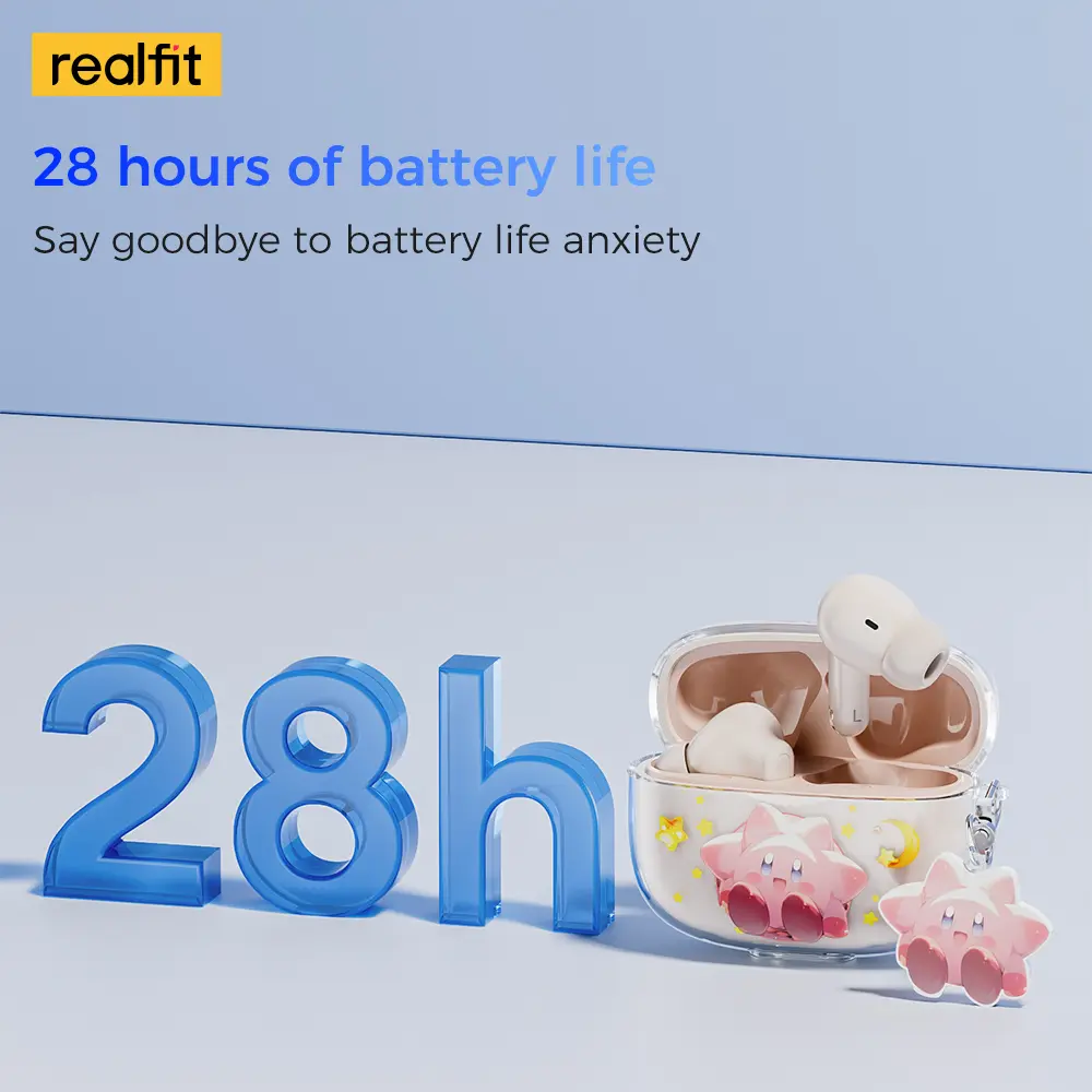 Tai Nghe Nhét Tai Nghe Không Dây, Realfit F3, Bluetooth 5.4, Có Mic, Âm Thanh Không Gian 360 °, Âm Trầm Tuyệt Vời | BigBuy360 - bigbuy360.vn