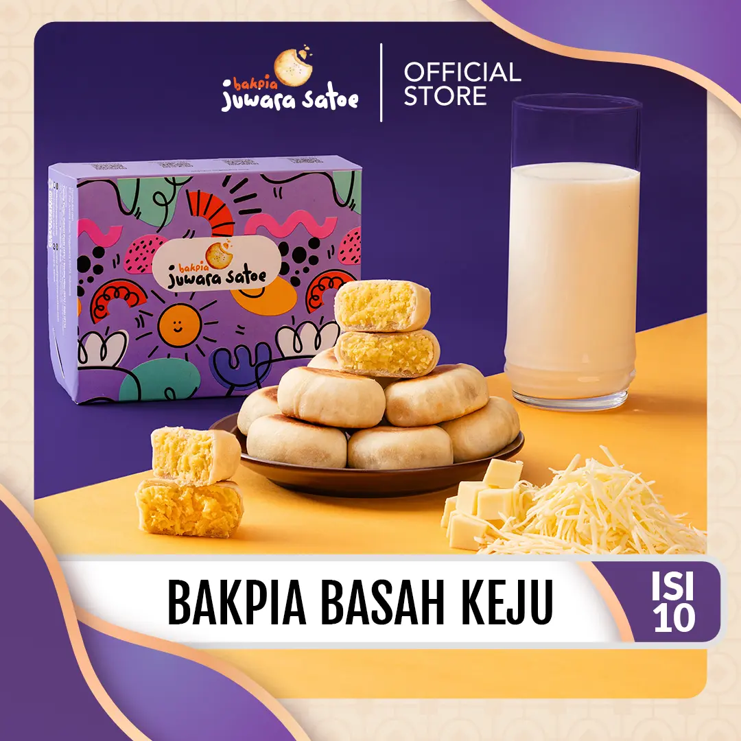 JUWARA SATOE [ ISI 10 ] BAKPIA BASAH KEJU - OLEH-OLEH KHAS JOGJA