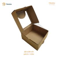 Gambar Kardus kue 20 x 20 x 9 cm bahan premium dan kokoh (bisa custom) dari Tokodus TKI Kab. Bandung 3 Tokopedia