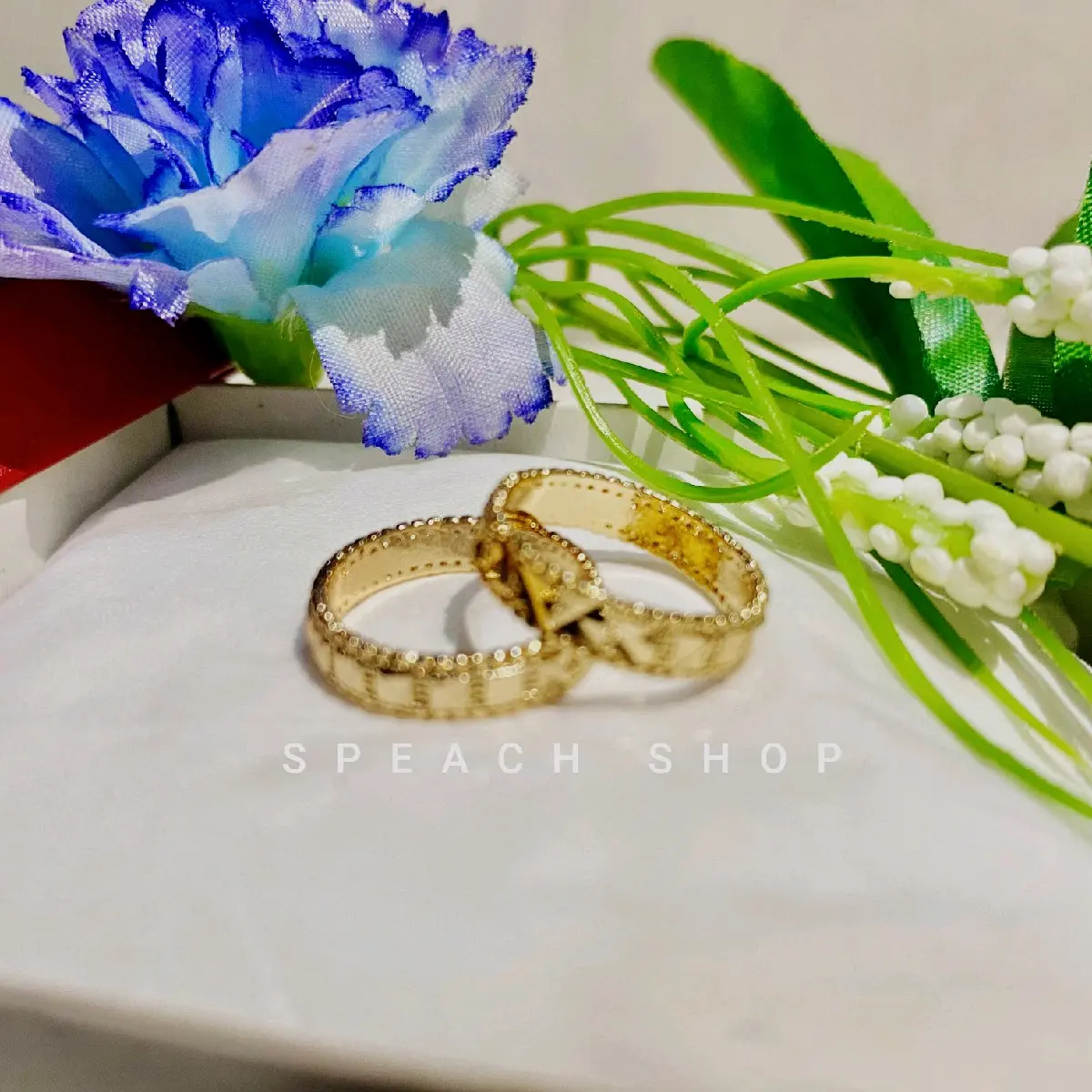 Cincin Titanium Model Ukir perhiasan Gold 24K skena