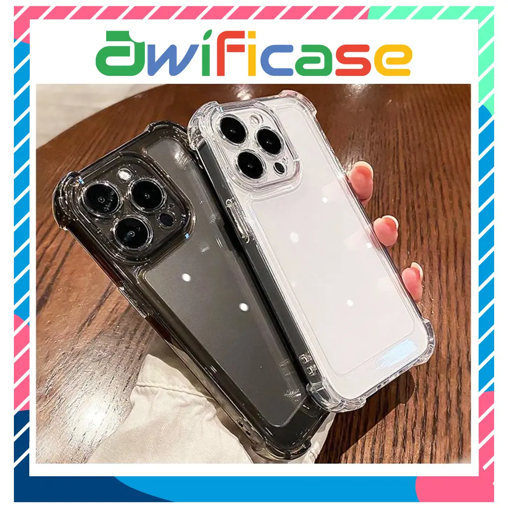 Ốp lưng iphone TPU Silicon Mềm Bảo Vệ Bốn Góc Màu Trong Suốt Chống Sốc- U4-13