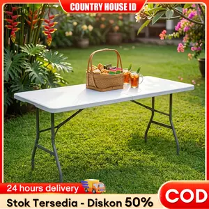 【Sekrup cadangan】Meja Lipat Portable Tahan Lama | Kuat Menahan Beban Berat | Meja Usaha Serbaguna