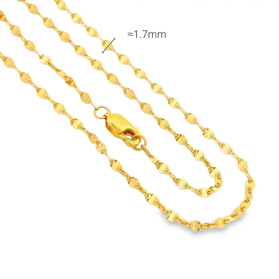 Top Cash Jewellery 916 Gold Button Design Chain