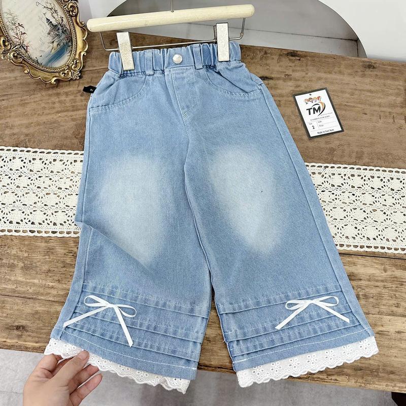 [Nini Kids]-Quần Jean mềm cho bé Gái mềm  chất Jean  mềm đủ size 8-35kg  ( LẺ QUẦN JEAN H8)