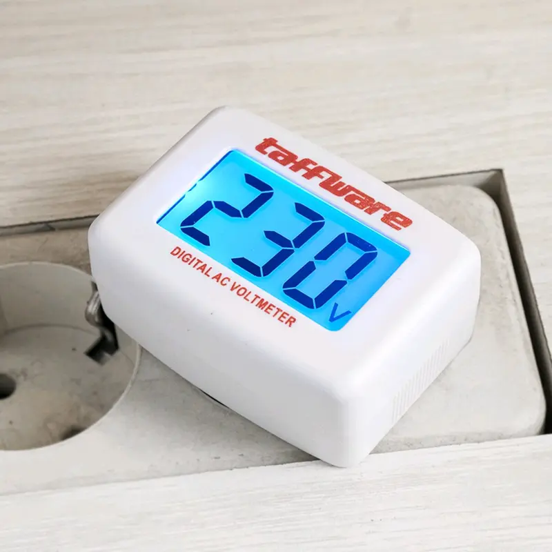 Taffware Alat Pengukur Listrik AC Voltmeter Digital AC EU Plug 110-300V 4