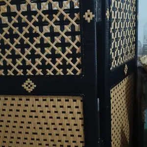 Neezar Rattan Penyekat Ruangan Minimalis BORNEO TIGERSTONE No 30 Bahan Sketsel Rotan Sintetis Dilengkapi Kaki Penyangga Gratis dan Roda untuk Mobilitas Lebar 50 cm Tinggi 150 cm - Furniture pembatas aesthetic sekat mushola di rumah