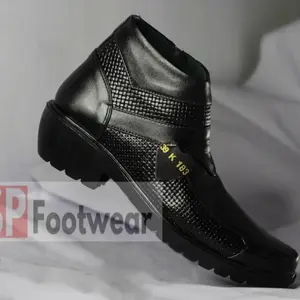 Sepatu kulit pria Sepatu PDH Boots Shoes Hitam Kerja