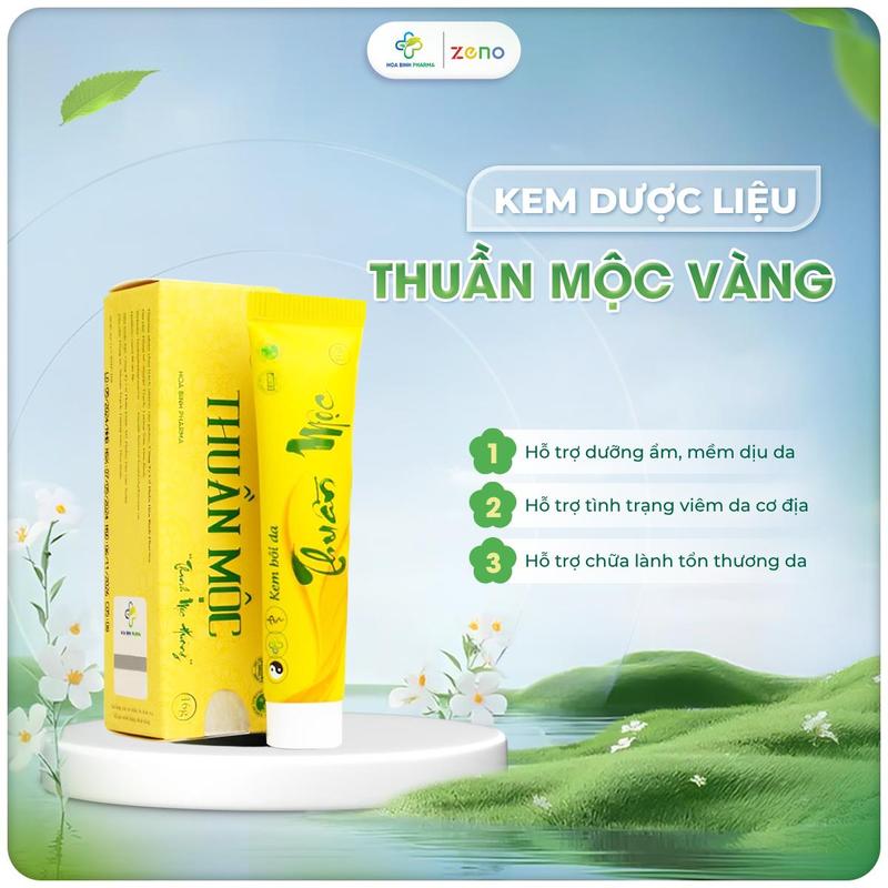 Kem Bôi Da Dược Liệu Thuần Mộc Vàng  – Hỗ Trợ Làm Dịu & Bảo Vệ Làn Da.