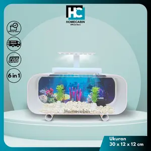 Aquarium akrilik mini fullset pompa filter - FK
