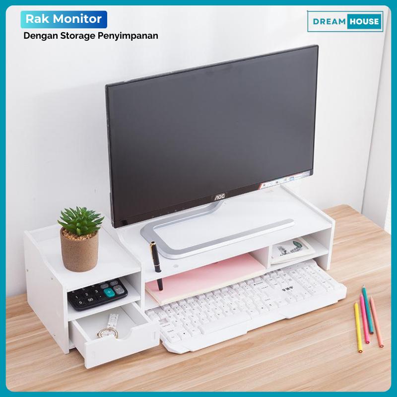 Meja Monitor Rak Monitor Komputer PC Stand Layar Computer Denagn - Shop ...
