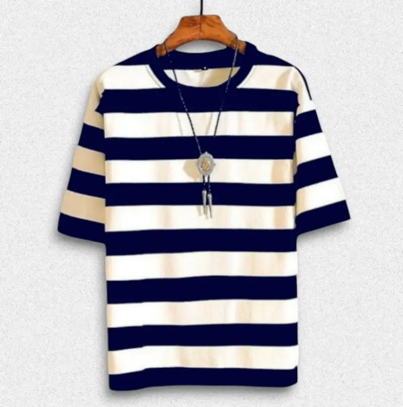 JACKSPIRE Baju Kaos Pria Distro Original Premium Lengan Pendek Kaos Polos Stripe Pria dan Wanita Kaos Stripe Shirts 24s