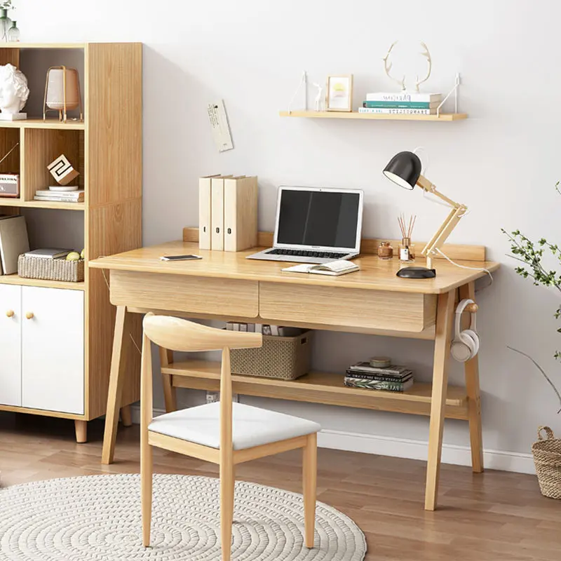 80cm Study Desk/Computer Desk/Student Table/Minimalist Desk with 2 Drawers