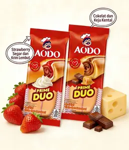 AODO Prime Duo Soft Filled Bread Import | Snack Roti Lembut Anak Sekolah Kantor
