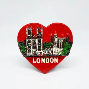 Fridge Tempelan Magnet Kulkas Souvenir Negara Inggris England London I Love London Merah 63