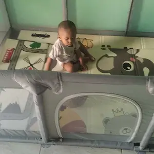 Topborn Playpen Bayi Tempat Bermain Anak-anak Tempat Tidur Pengaman Bayi Fiksasi Cangkir Hisap Untuk Melindungi Keselamatan Bayi