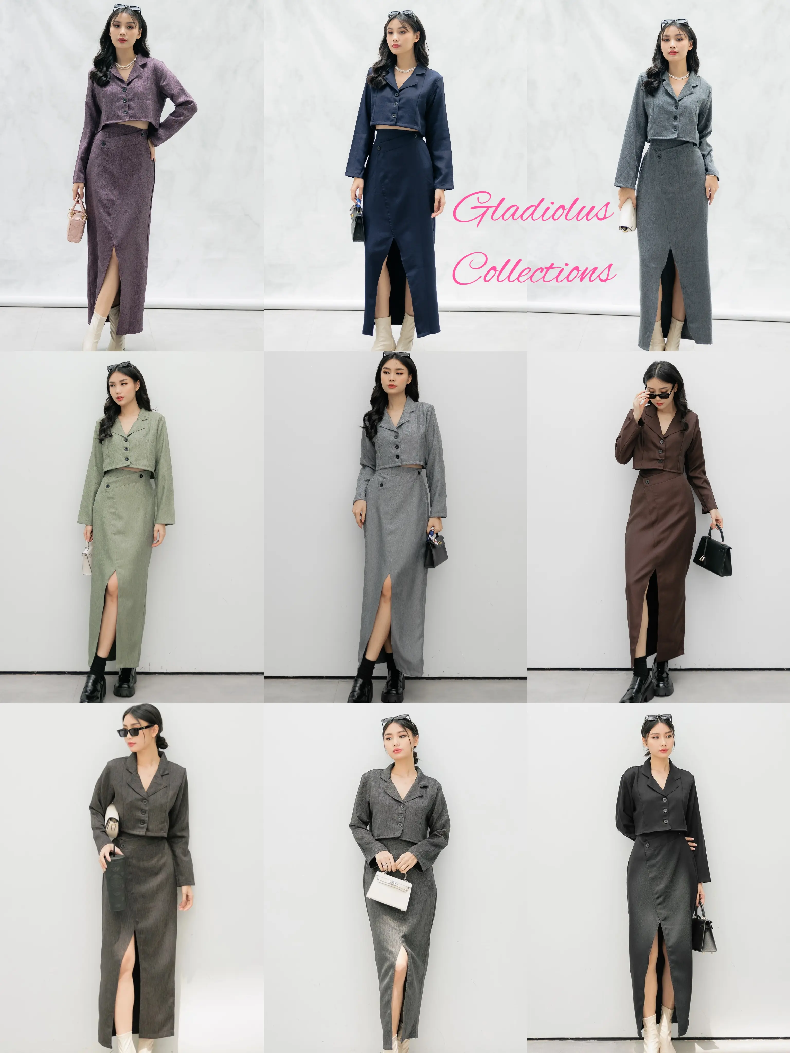 Premium Korean One Set Blazer + Maxi Skirt Setelan Korea Blazer + Rok Panjang