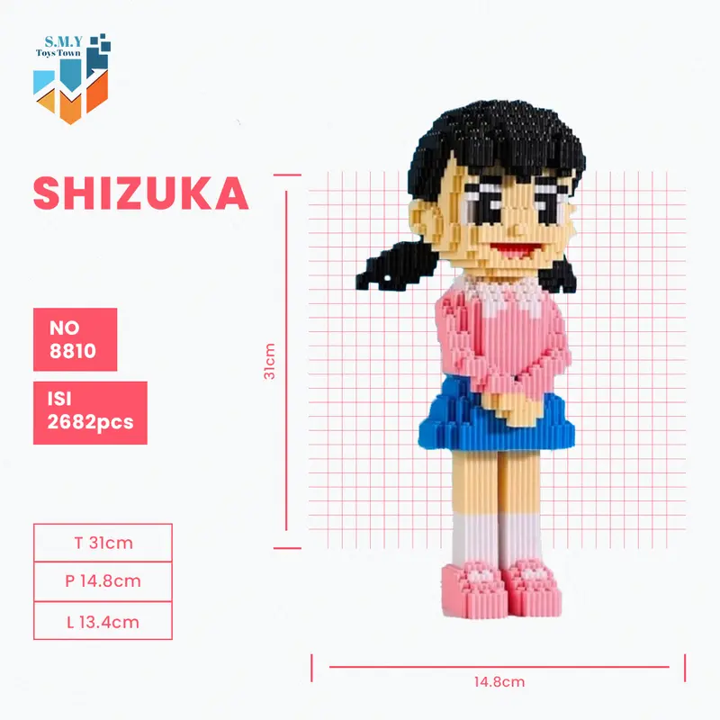 SMY Nano Block Doraemon Edition Mainan Anak Bricks Education Toys Balok Susun Puzzle Animasi 3D DIY 4
