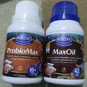 Bluecore Paket Vitamin Ikan & Bakteri Starter untuk Pembesaran dan Cegah Susut - Cocok untuk semua Jenis Ikan ( Lele, Nila, Patin, Gurame dan Laiya) - Pengurang Amonia, Penjernih Air dan Peningkat nafsu makan