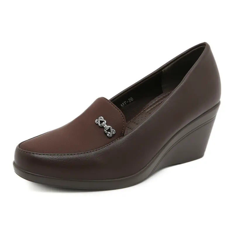 BOZKA new arrival sepatu pansus premium MT26 wedges shoes Heels Wanita Black 6