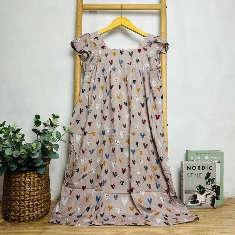Daster Yukensi Rayon UtuhPremium Wanita Daster Kain Utuh Motif Tidur Bumil