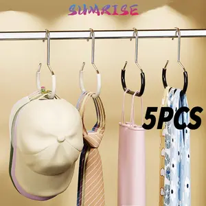 Gantungan Cincin Multifungsi, Penyimpanan Topi & Syal Anti Selip Tanpa Jejak Kait Dasi Organizer Asrama Rumah